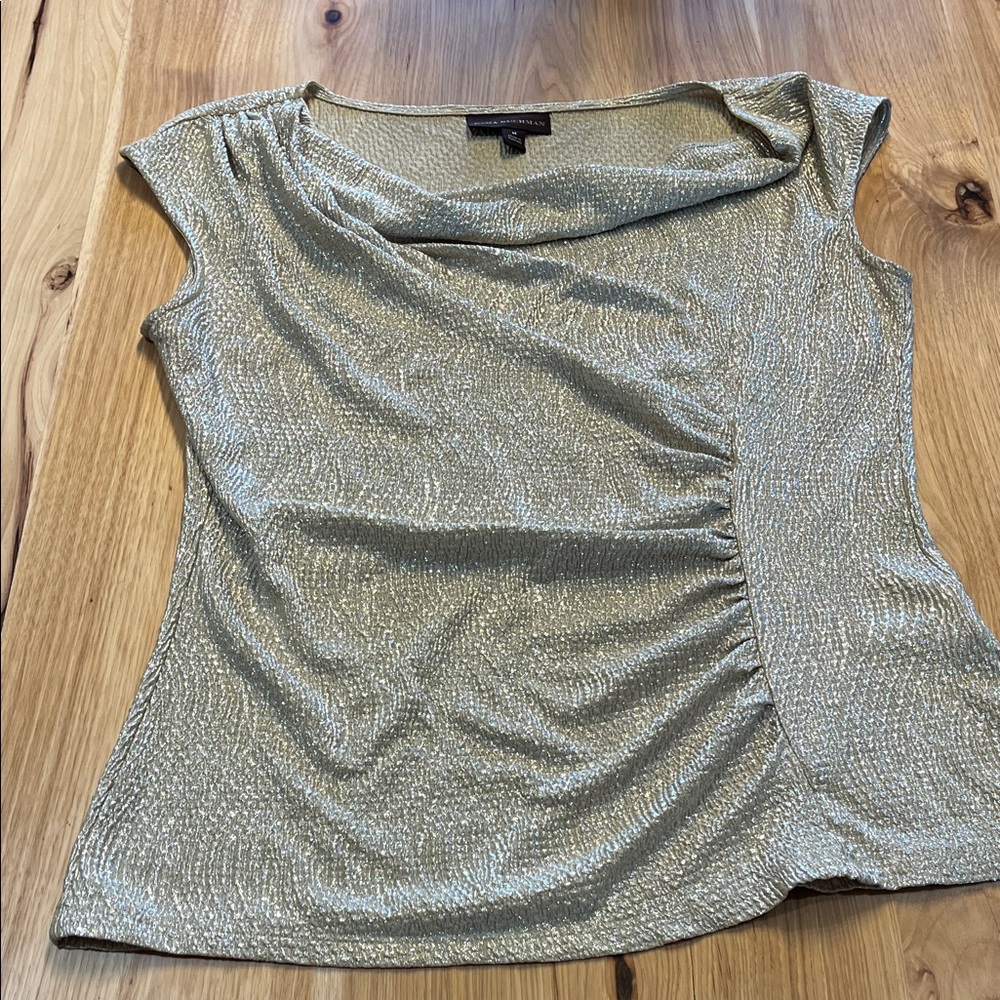 Dana Buchman Shimmering Gold Blouse